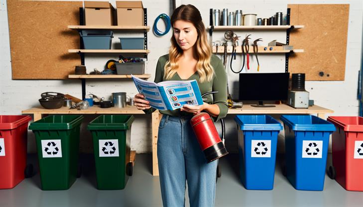 Recycling fire extinguisher safely and efficiently guidance.