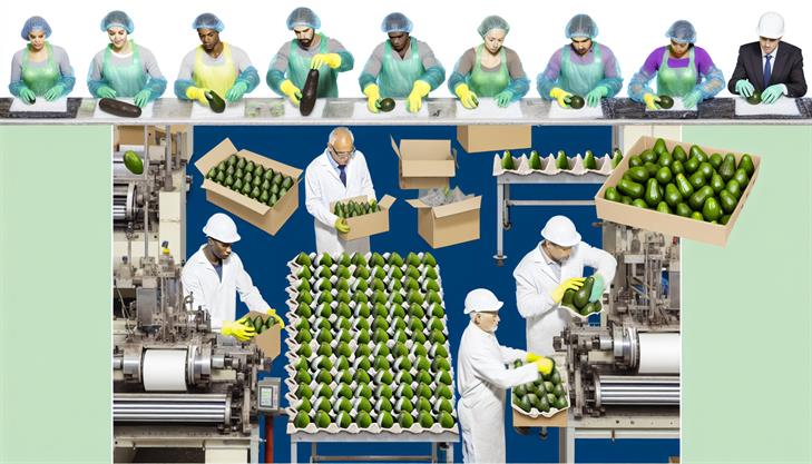 Biodegradable avocado packaging creation process, eco-friendly design, sustainable materials.