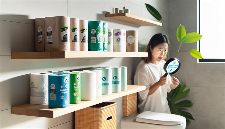 Eco-friendly toilet paper options; tips for choosing sustainable, biodegradable products.